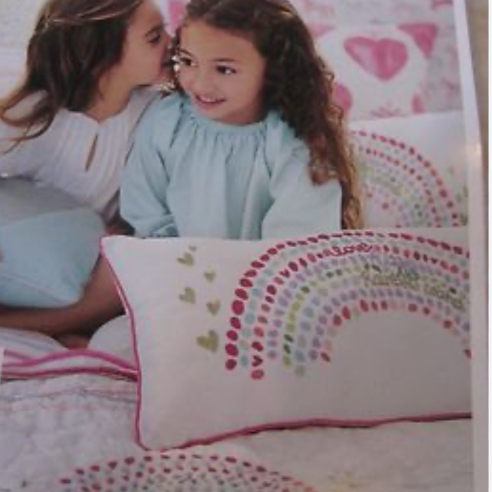 Pottery Barn Baby Molly Rainbow Baby Blanket Toddler Quilt vintage like new